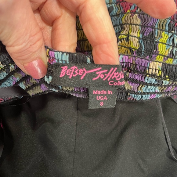 Betsey Johnson Strapless Floral Silk Dress - Picture 2 of 12